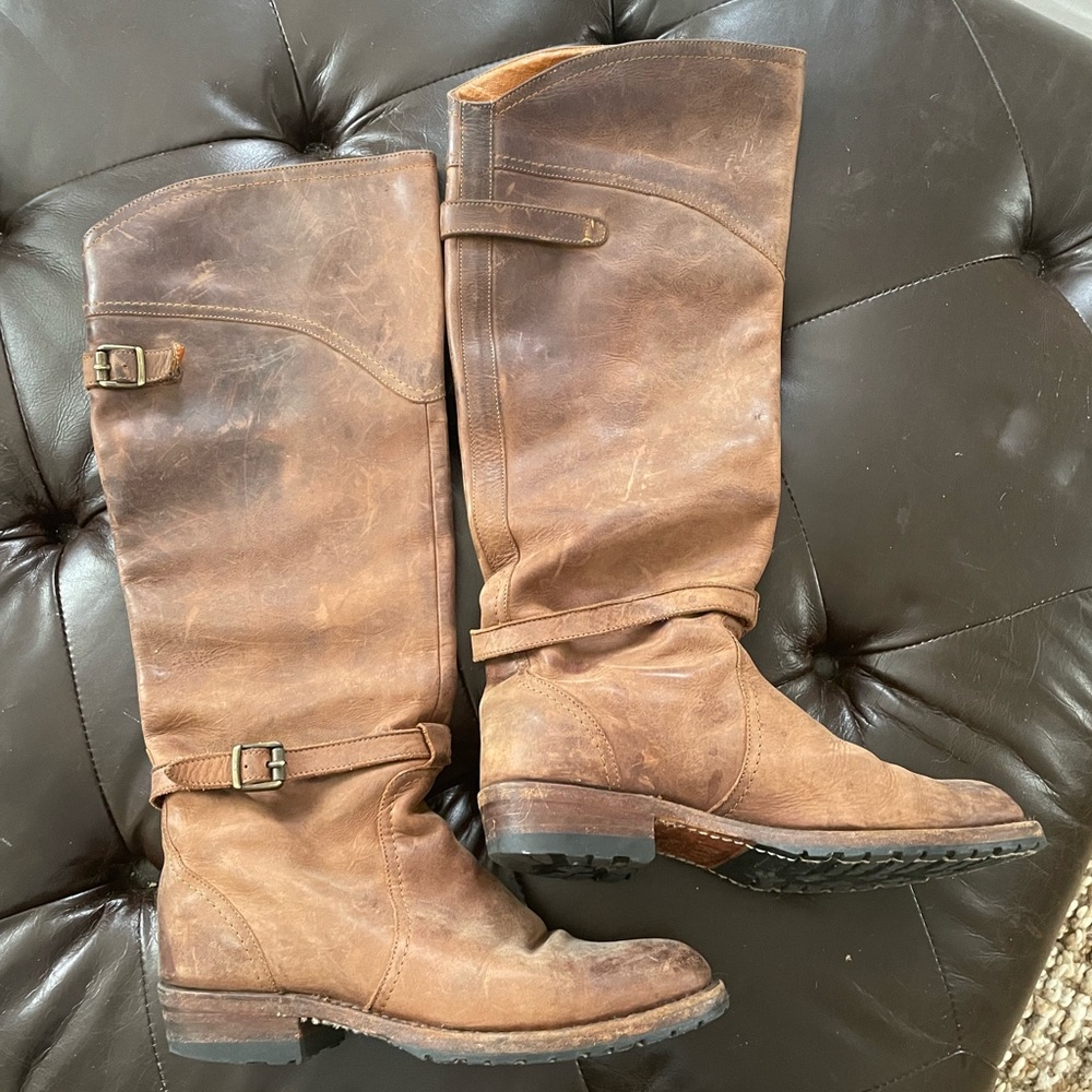 Frye leather Eurasia lug riding boots